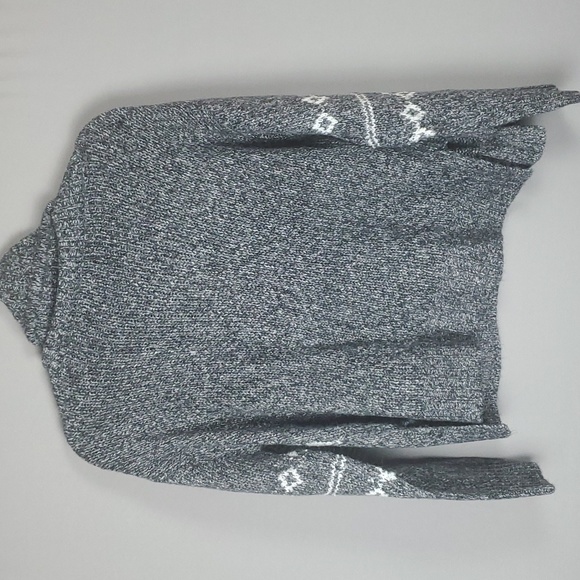 Francesca's Mi Ami Fairisle Crowl Neck w/Drawstring Oversized Sweater, Sz S, NEW - Picture 2 of 5